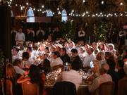 dinner in the botanical park